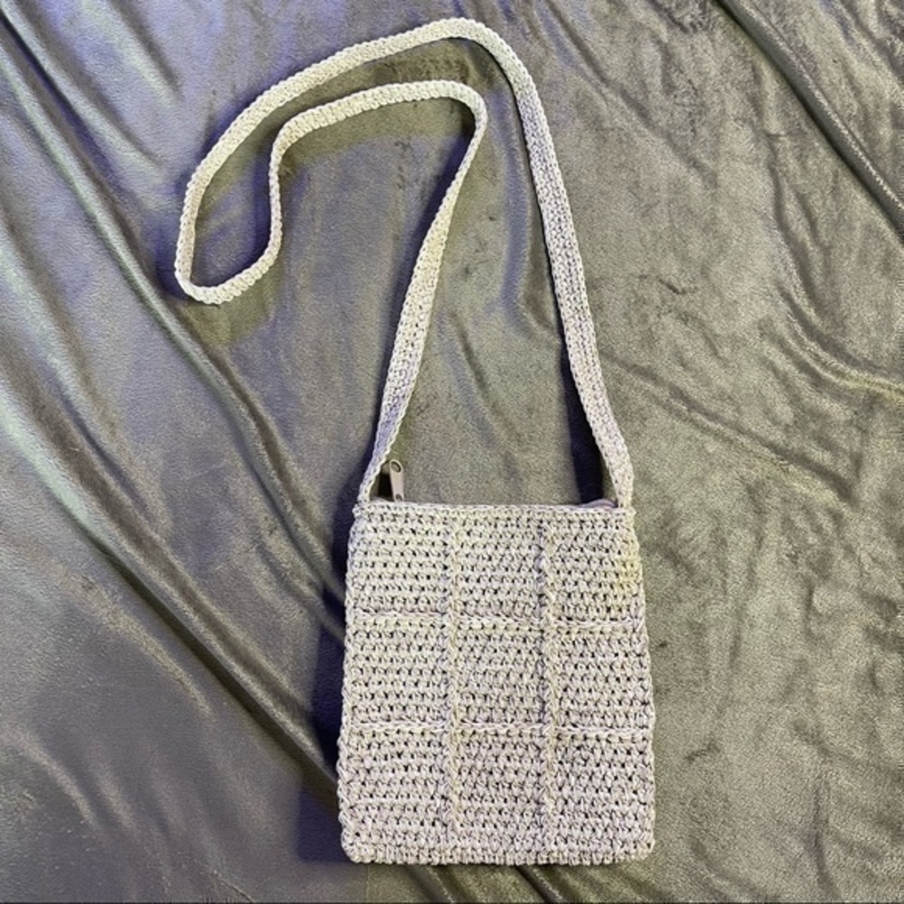 Vintage Raffia Kathy Ireland crochet boho crossbody bag